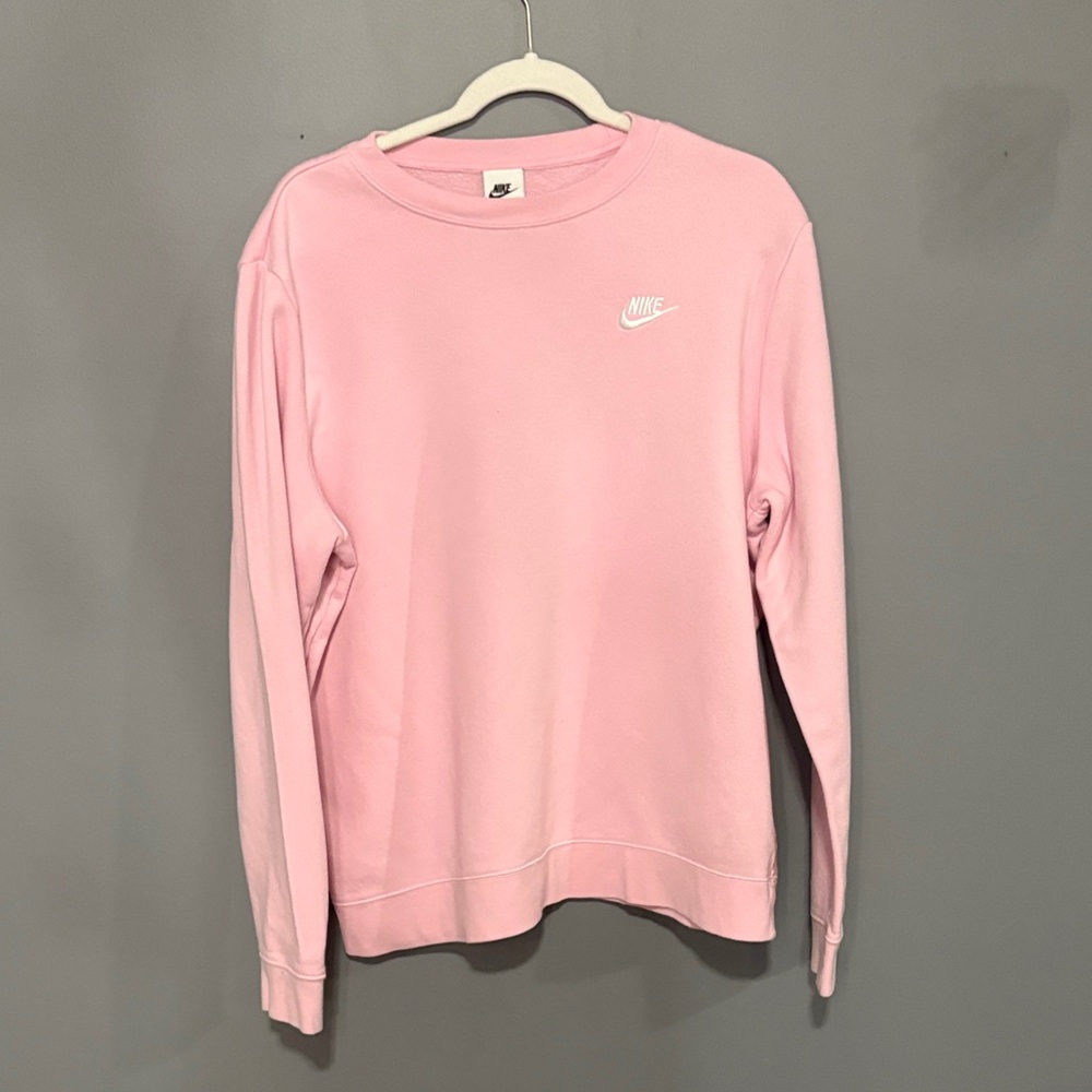 Nike Women's Light Pink Crew Neck Sweater